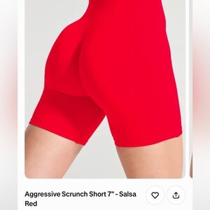 Buffbunny Aggressive Scrunch Short 7" - Salsa Red Women’s Shorts